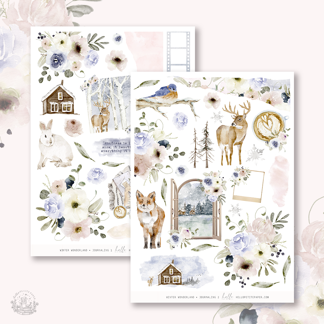 Winter Woodland - Journaling Sticker Kit