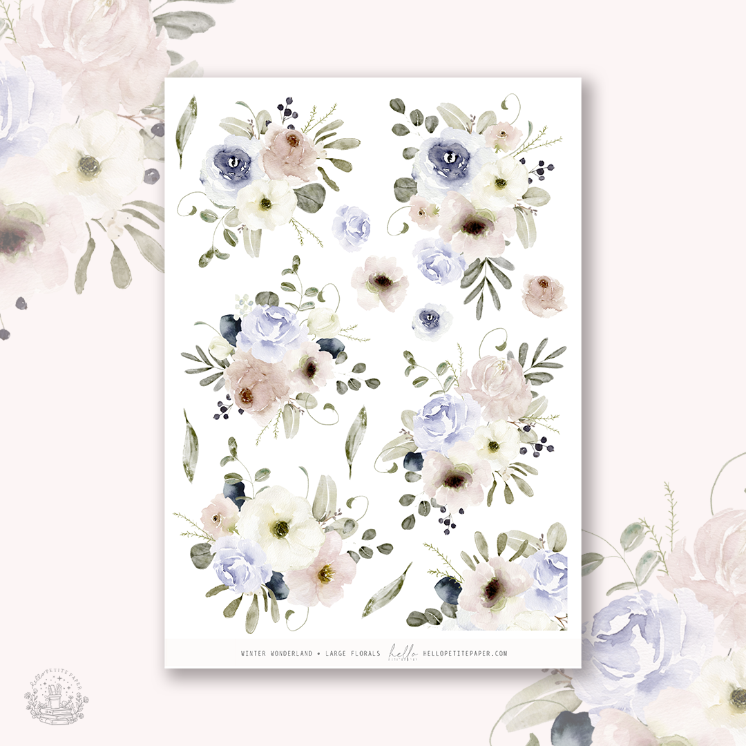Winter Woodland - Large Floral Deco Stickers