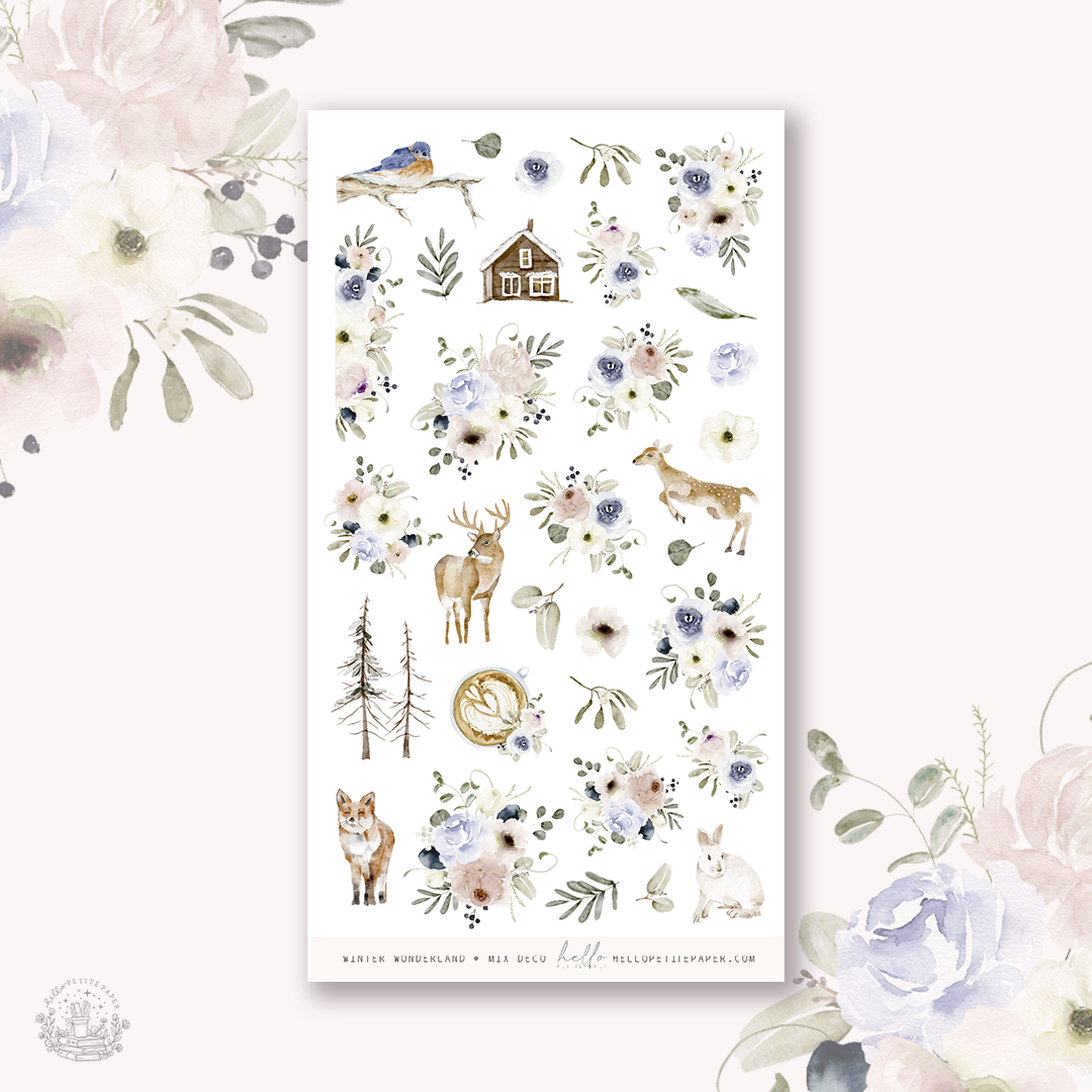 Winter Woodland - MIX deco, planner stickers