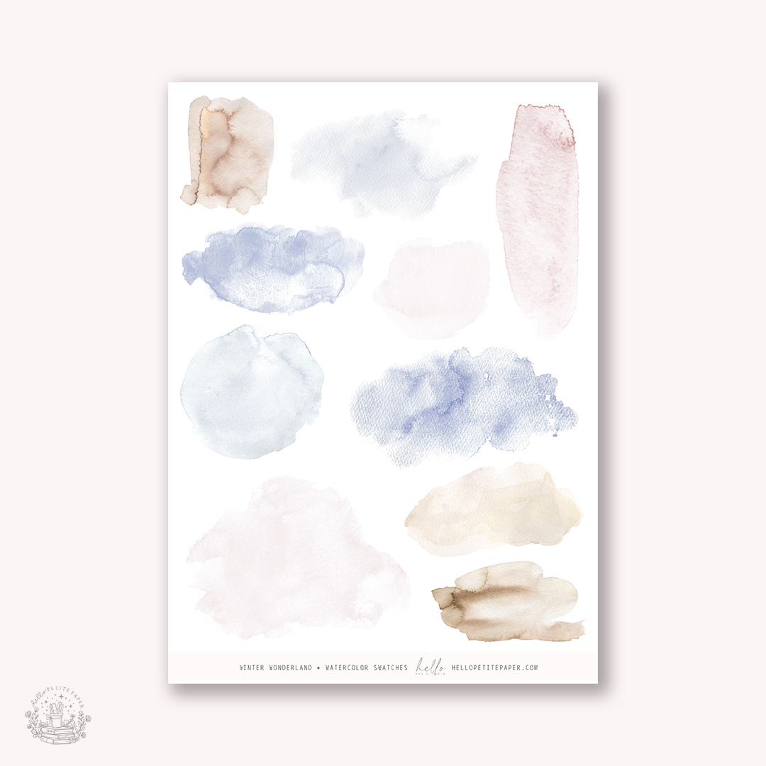 Winter Woodland - Watercolor Swatches