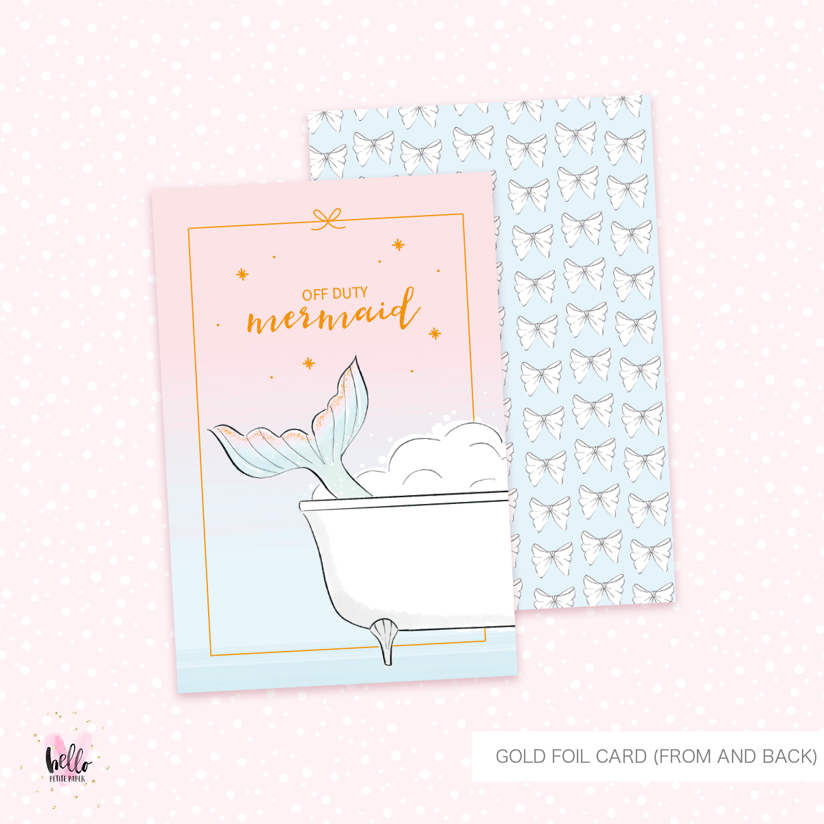2 foiled Journaling cards | double sided - Merbabe