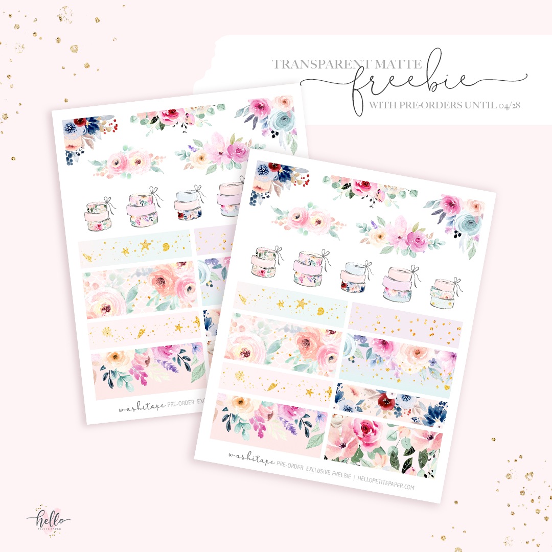 Flower Shop washi tape (1) - Gold Foil