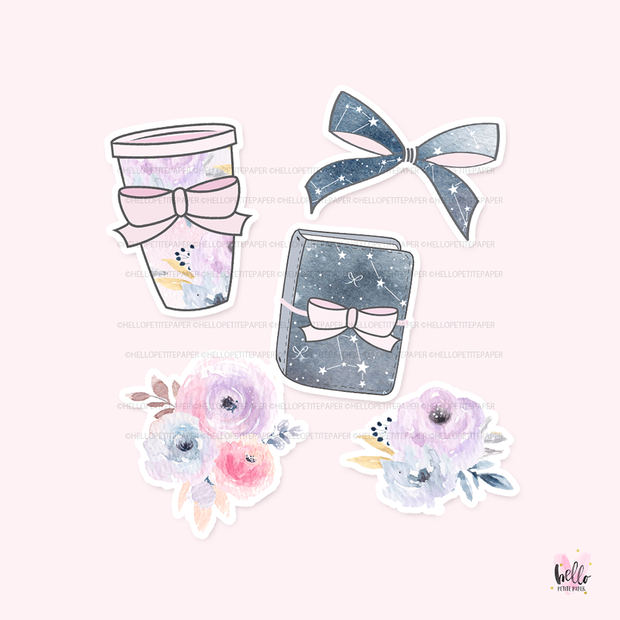 Bird Song sticker die-cuts (set of 5)