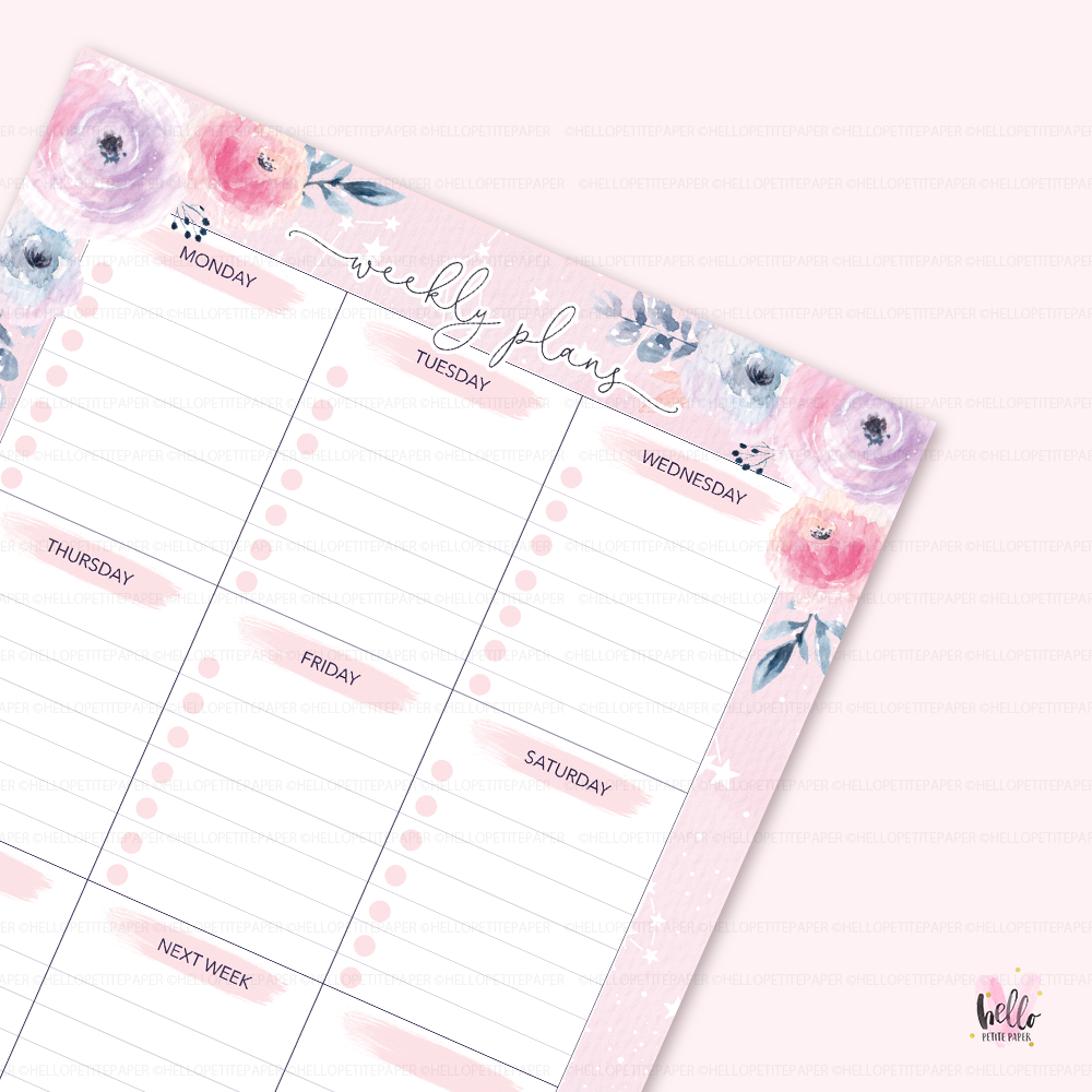 A5 Weekly Notepad - Bird Song