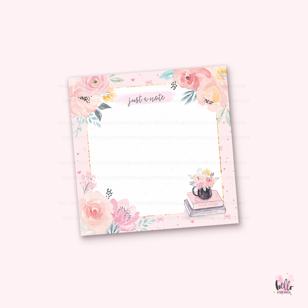 Square Notepad - Book Lover