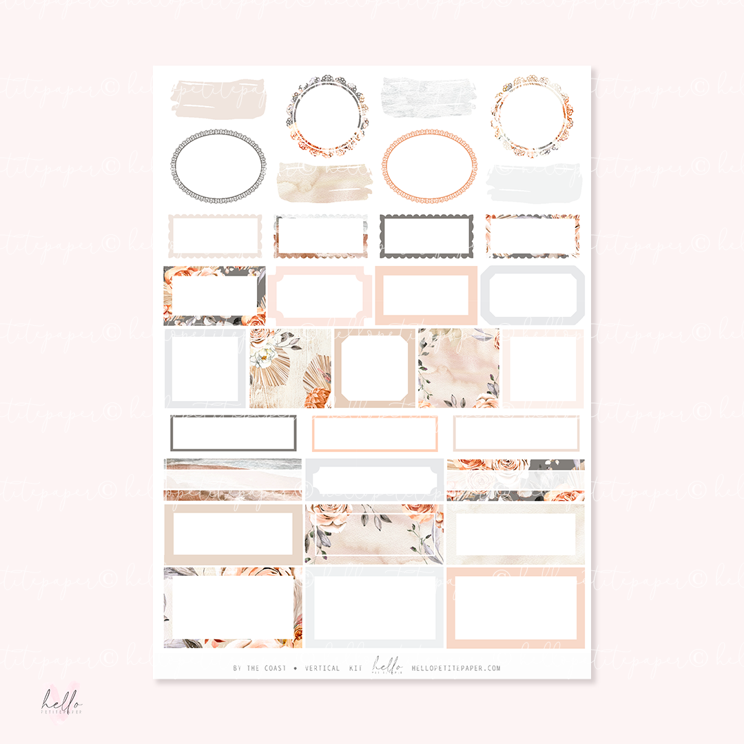 By the coast - planner sticker kit
