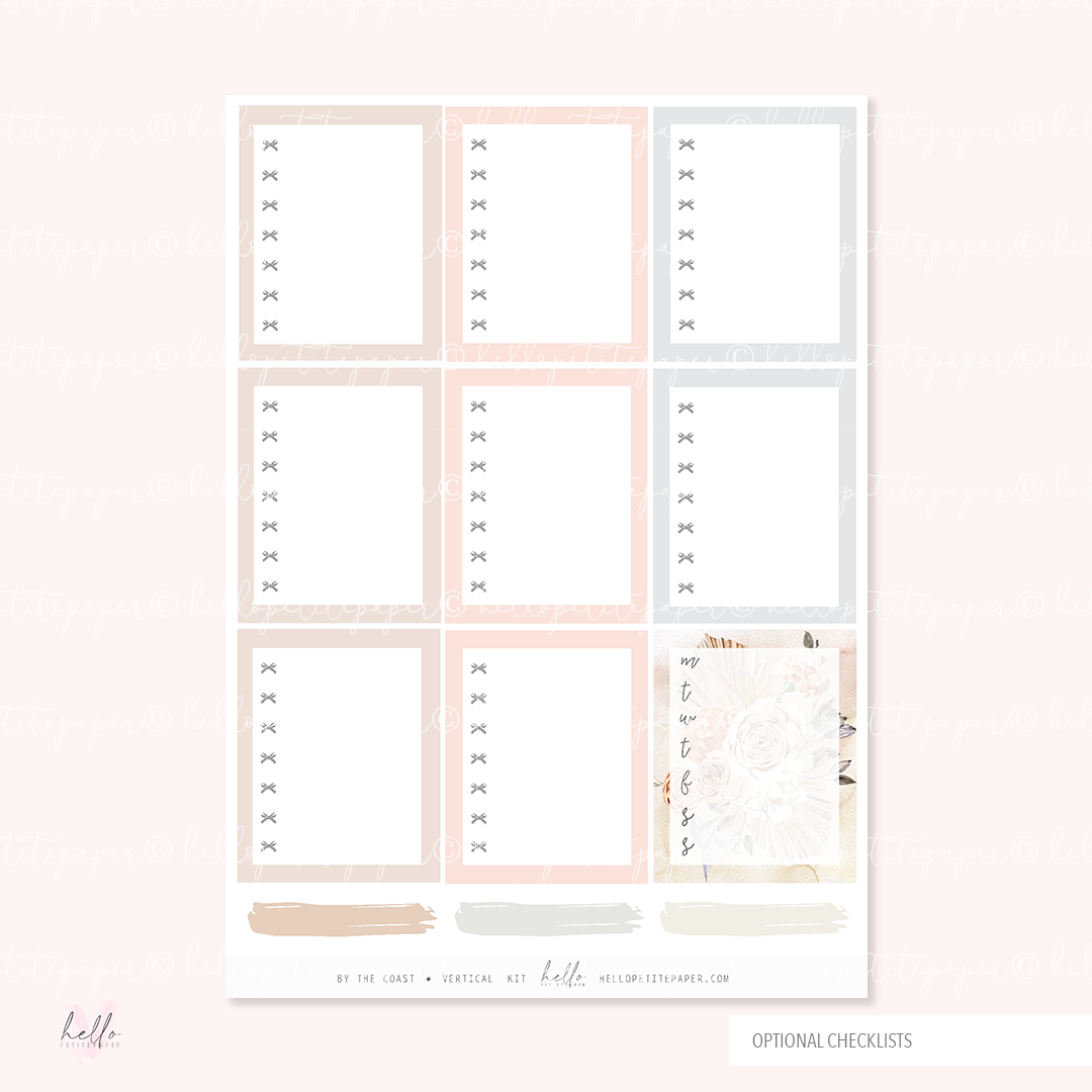 By the coast - planner sticker kit