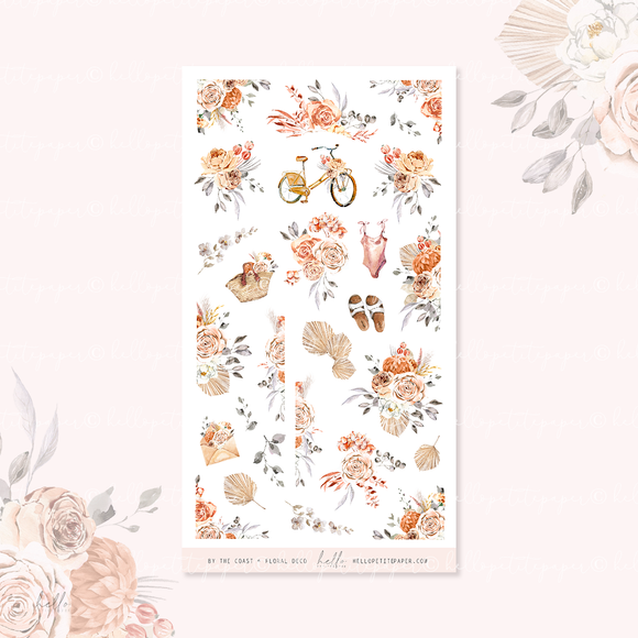 By the coast - Kit deco, planner stickers