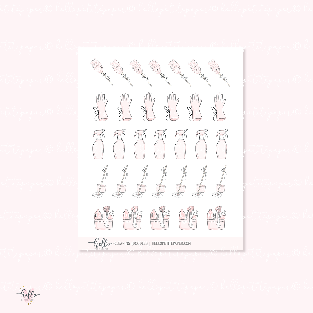 Doodle icons (CLEAN) - hand-drawn planner stickers