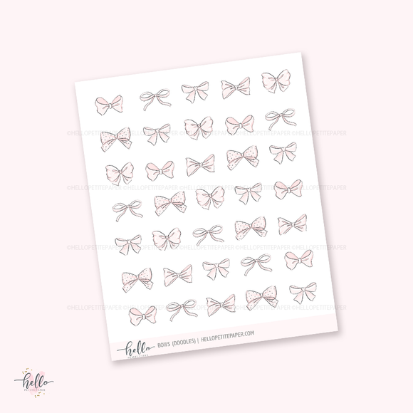 Doodle icons (BOWS) - planner stickers