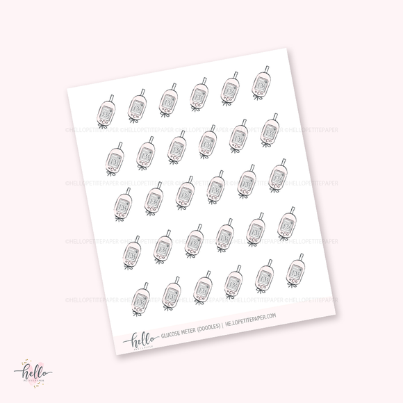 Doodle icons (GLUCOSE) - planner stickers