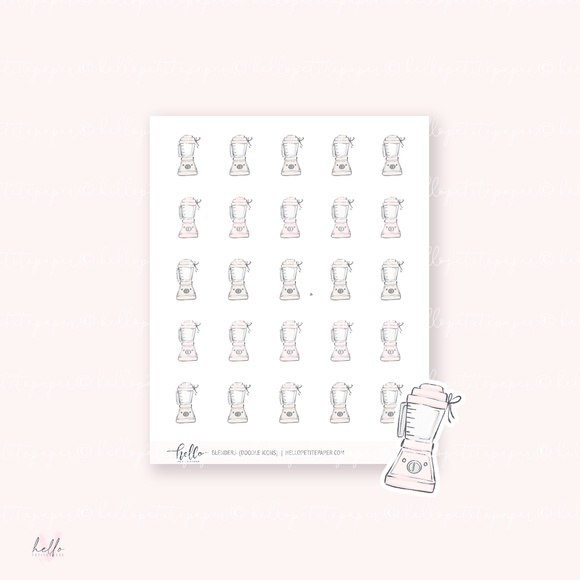 Doodle Icons (BLENDER) | hand-drawn planner stickers