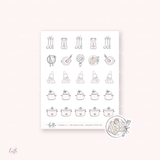 Doodle Icons (COOKING 2.0) | hand-drawn planner stickers