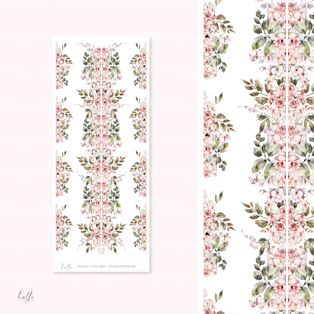 Floral trims | Fairytale - deco planner stickers
