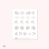 Doodle icons (FALL 2.0) - planner stickers
