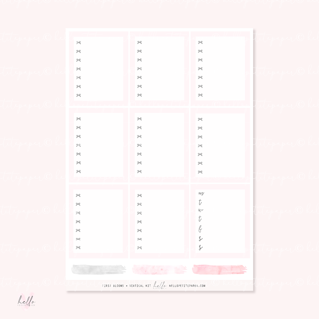 First Blooms - silver FOILED KIT - premium matte paper