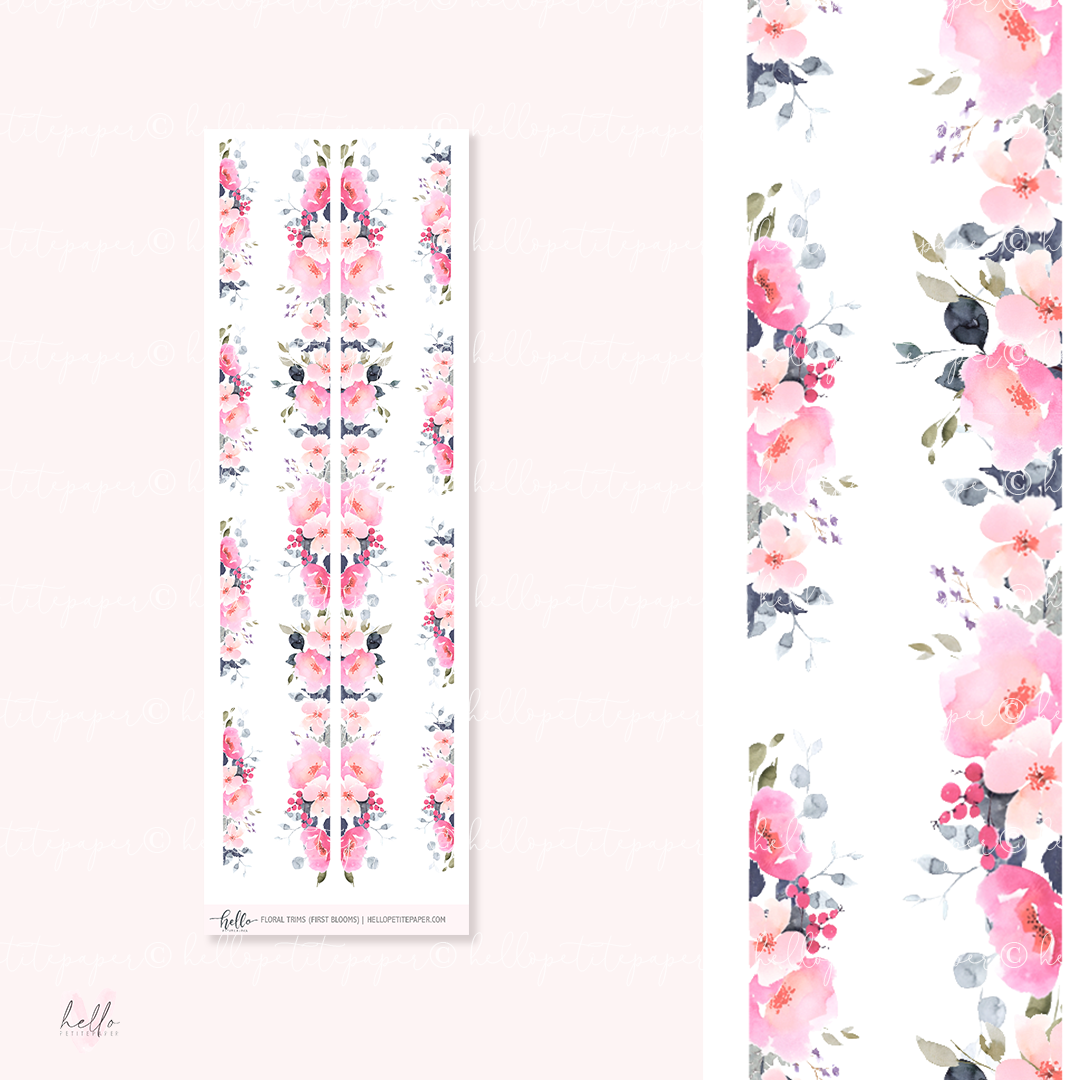 Floral trims | First Blooms - deco planner stickers