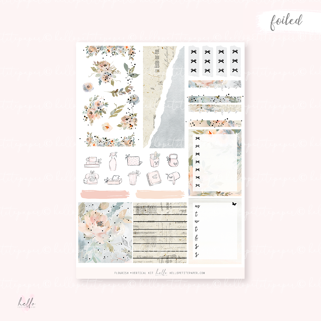 Flourish - FOILED KIT - premium matte paper