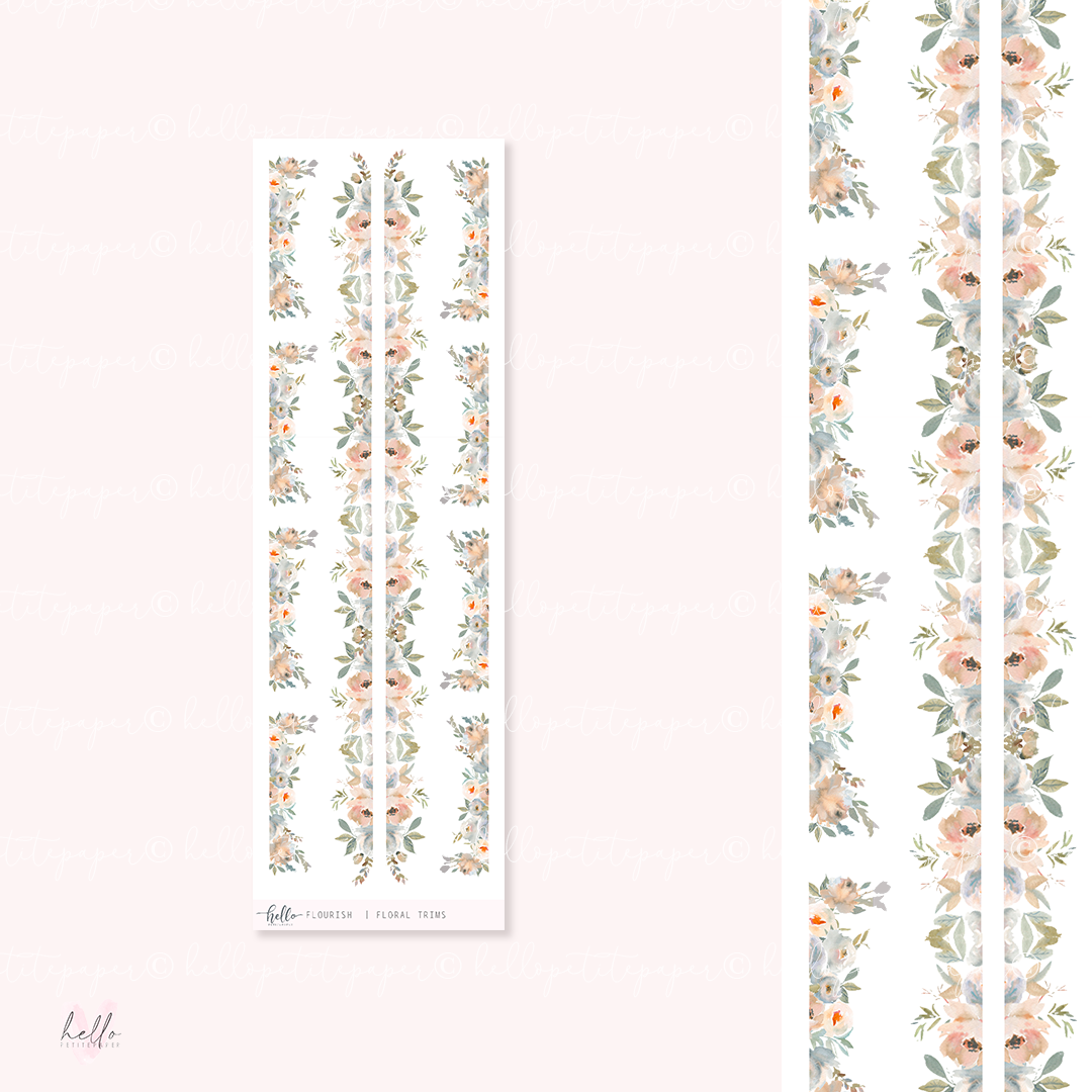 Floral trims | Flourish - deco planner stickers