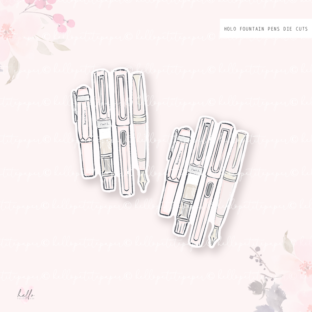 Holographic doodle STICKER die-cuts (various designs)