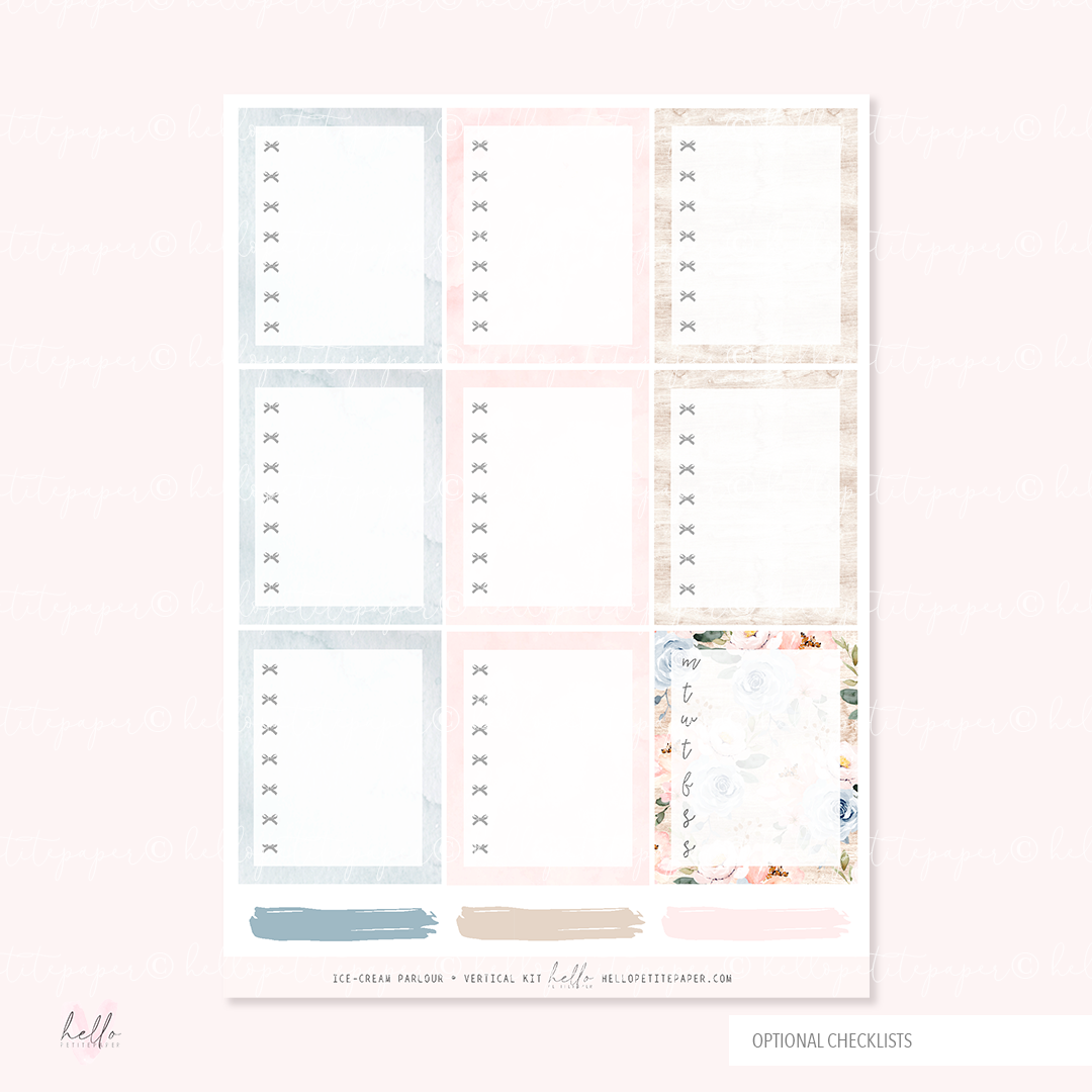Ice-cream Parlour - planner sticker kit