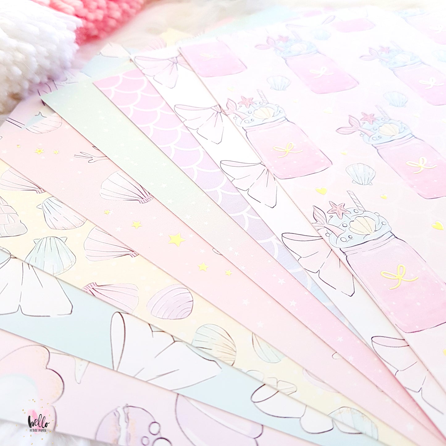 Merbabe paper collection - LIMITED EDITION - 8 sheets | gold foil