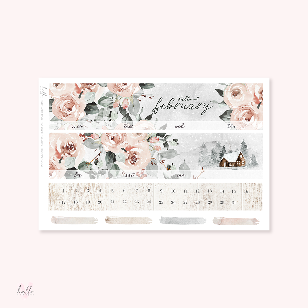 February Monthly Sticker Kit