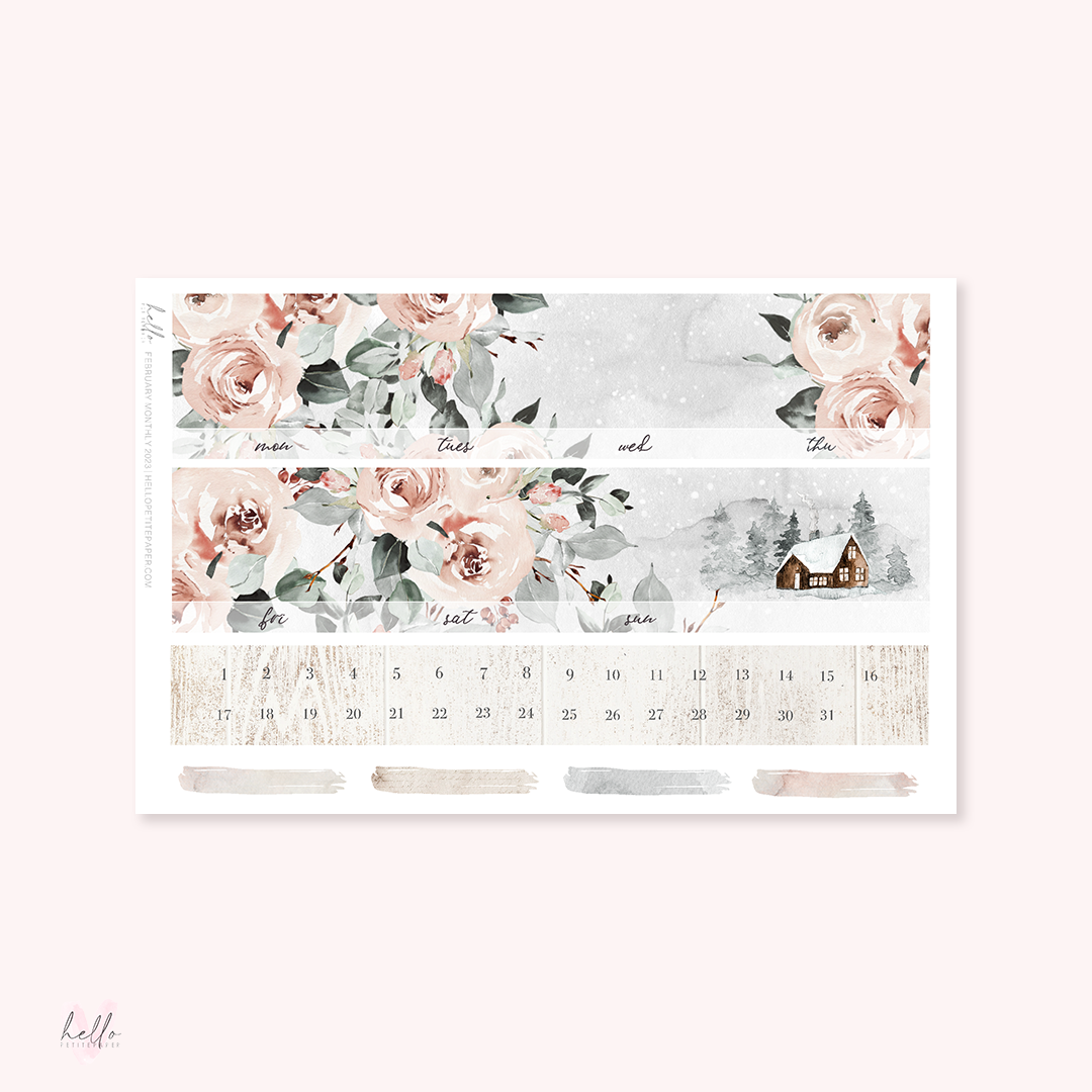 February Monthly Sticker Kit