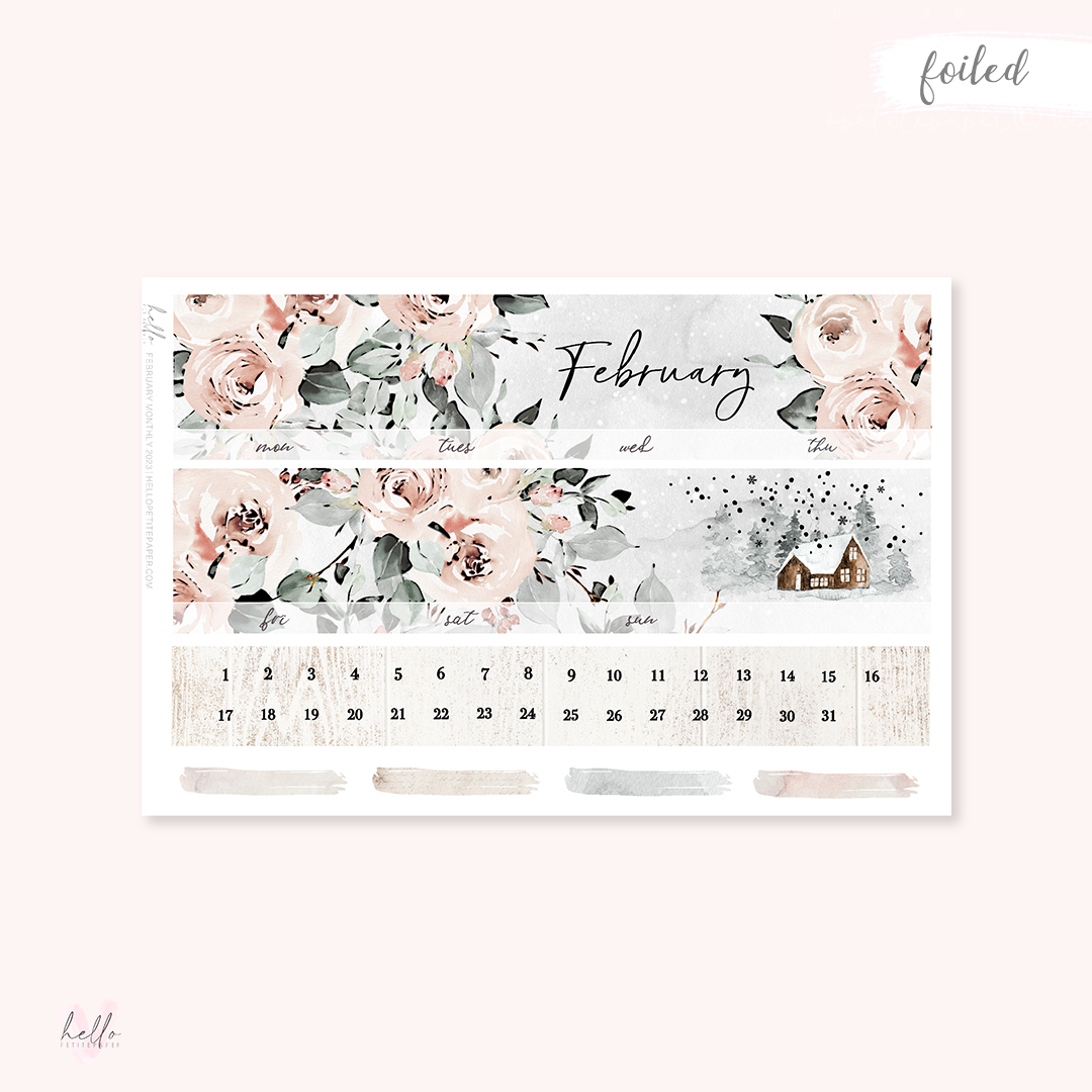 February Monthly Sticker Kit
