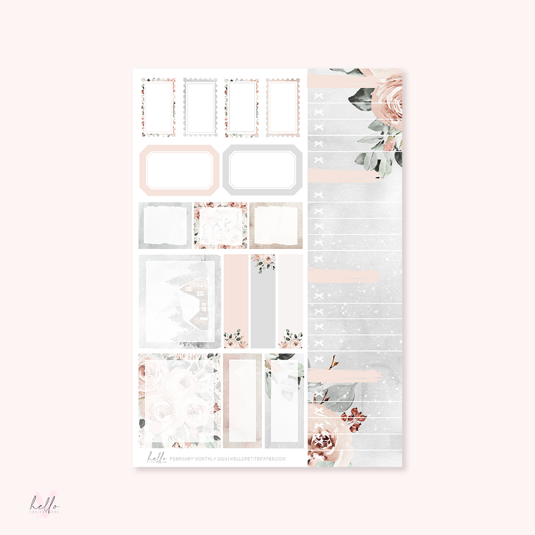 February Monthly Sticker Kit