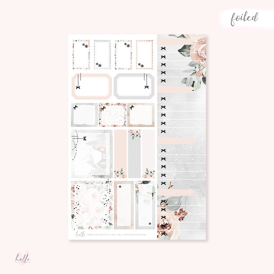February Monthly Sticker Kit
