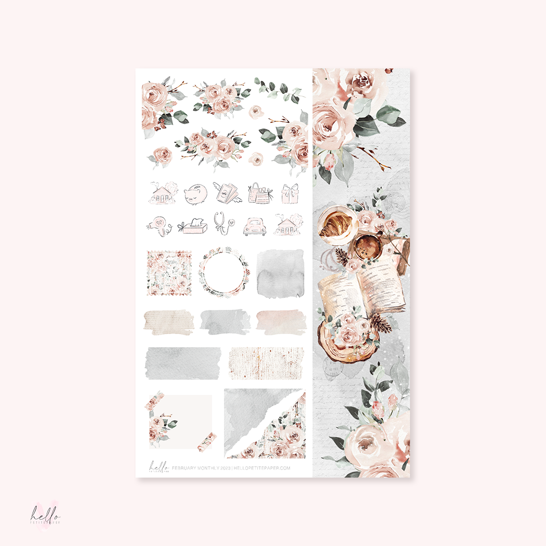 February Monthly Sticker Kit