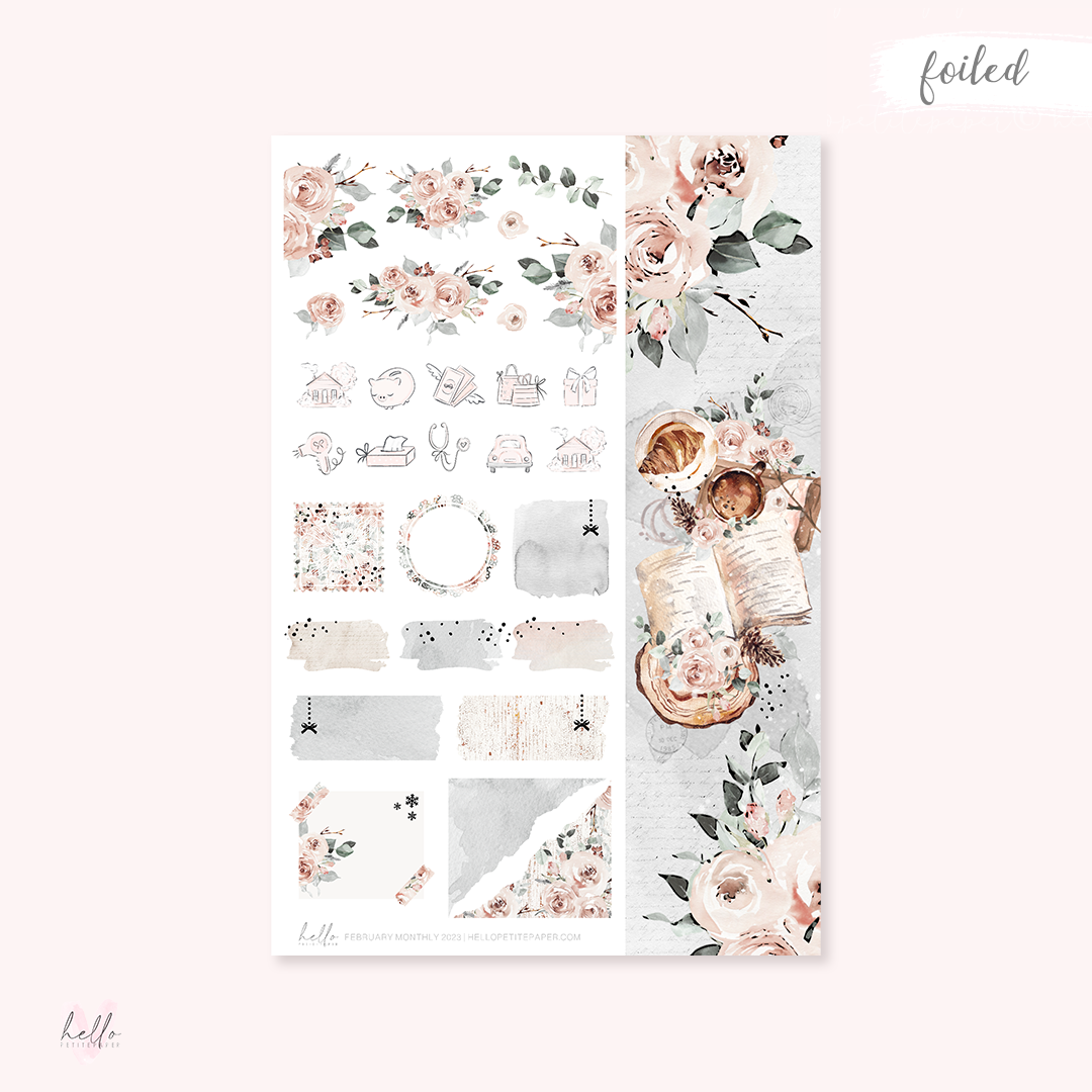 February Monthly Sticker Kit