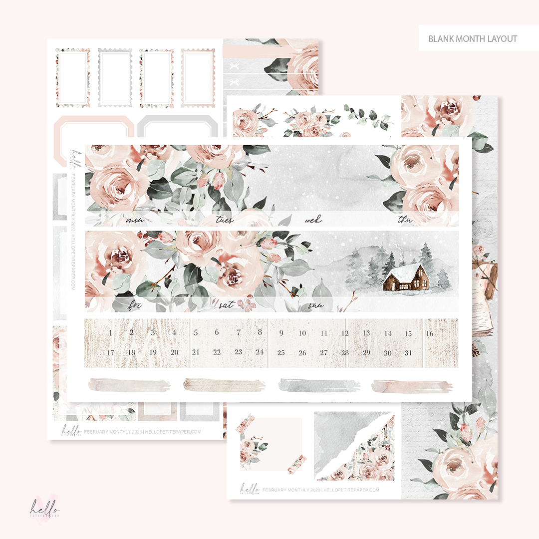 February Monthly Sticker Kit