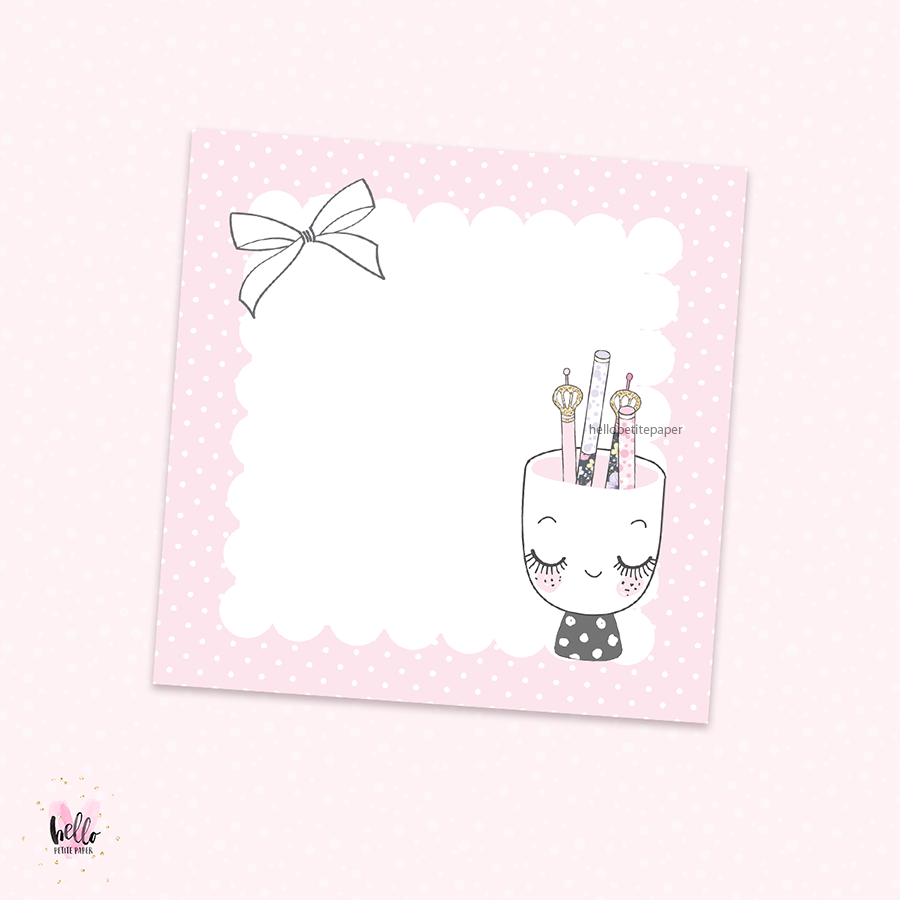 Square Notepad - Pen cup