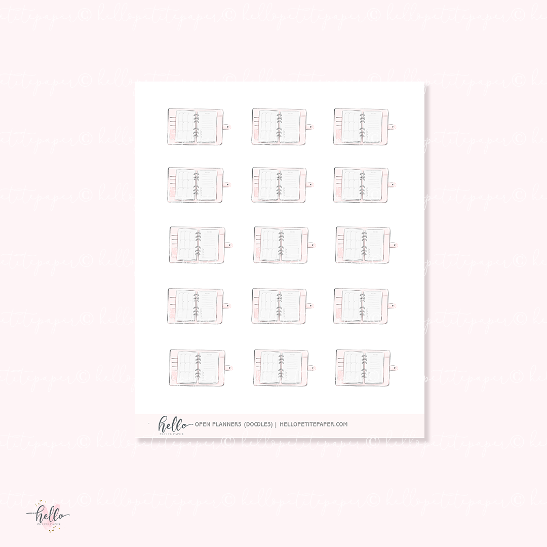 Doodle icons (OPEN PLANNERS) - hand-drawn planner stickers