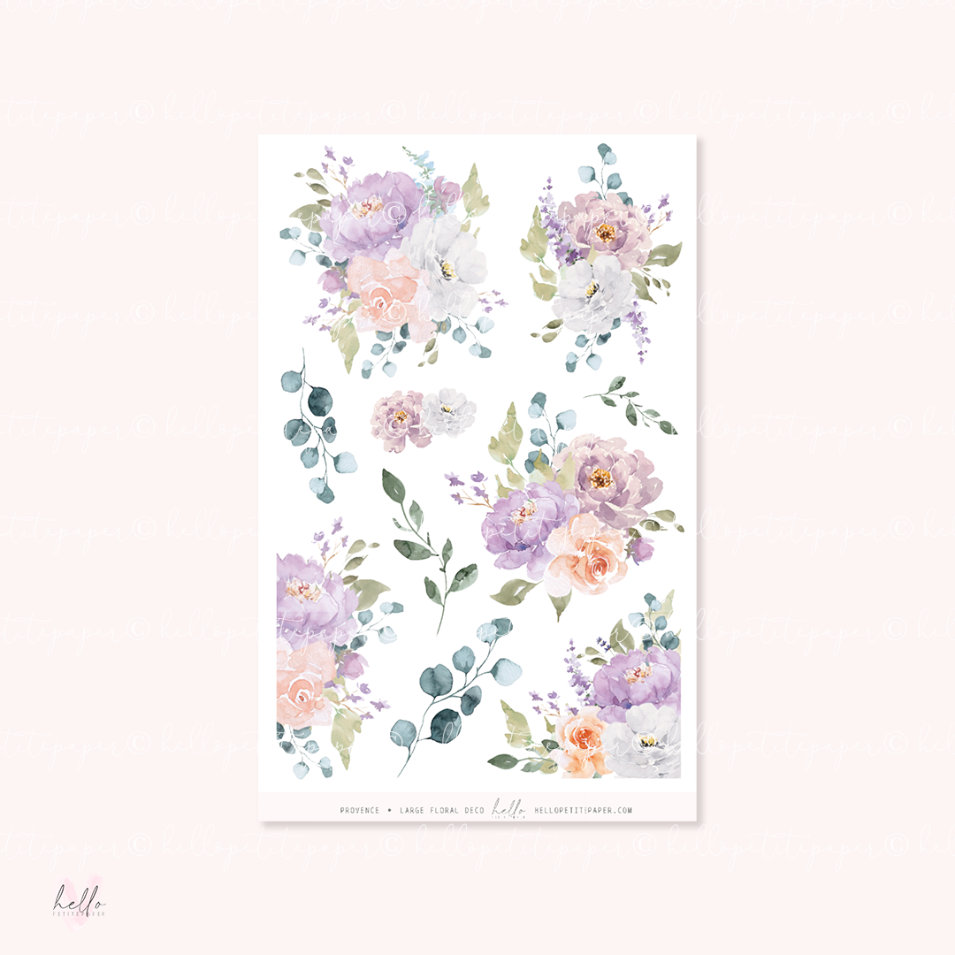 Provence - Large Floral Deco Stickers