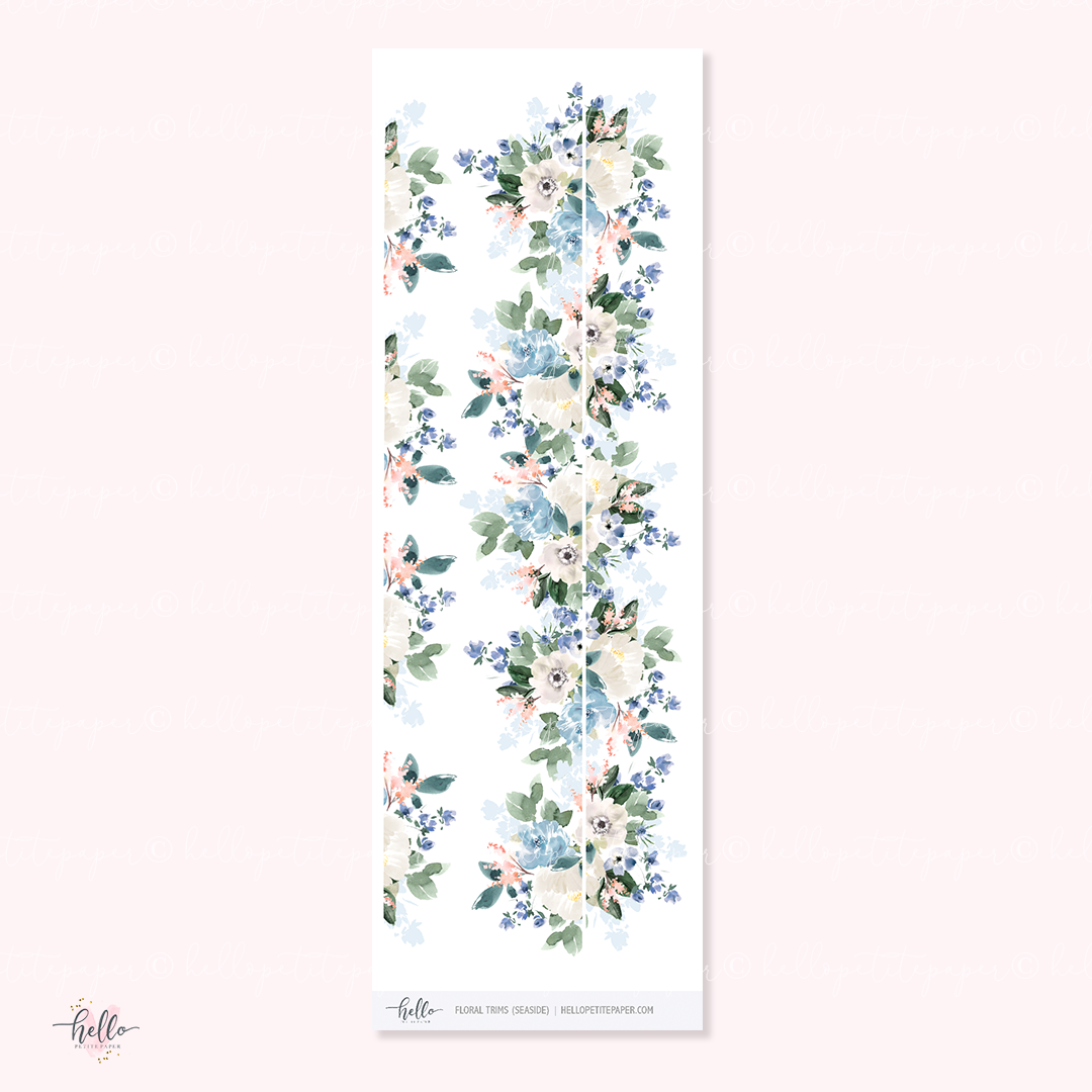 Floral trims | Seaside - planner stickersi