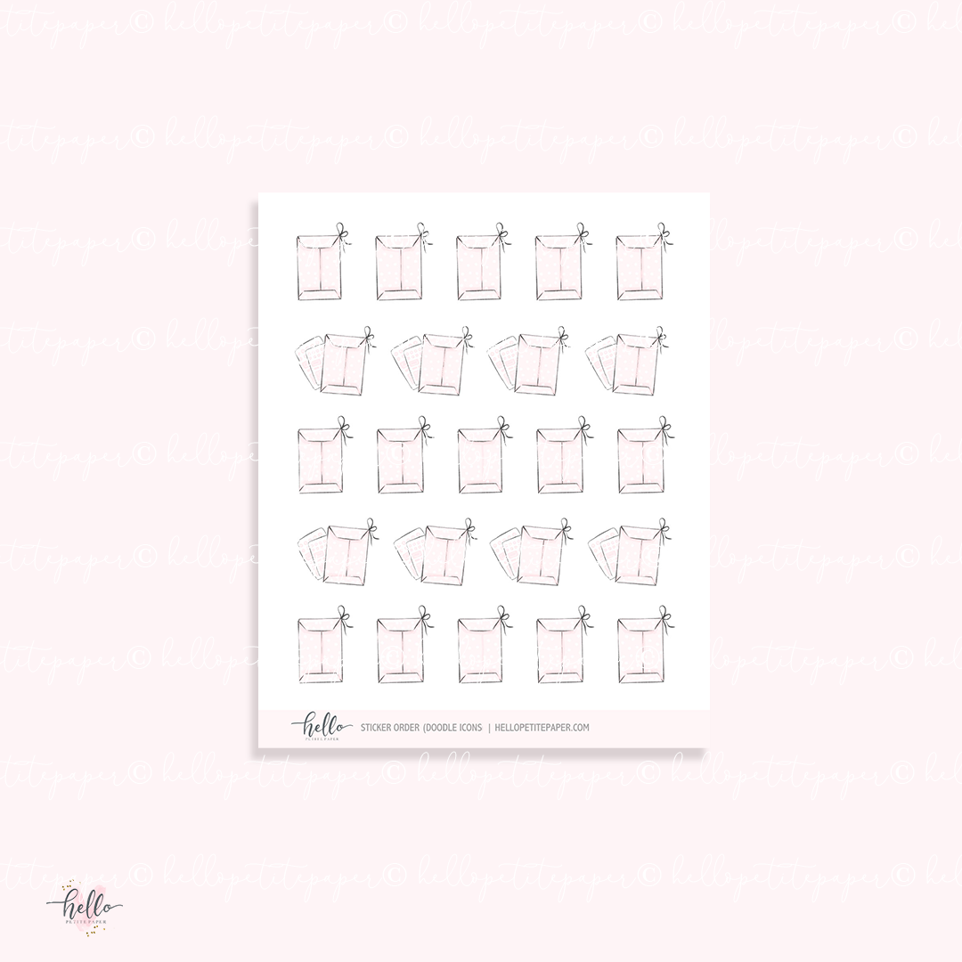 Doodle icons (STICKER ORDER) - planner stickers