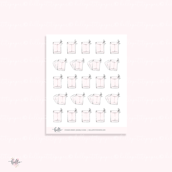 Doodle icons (STICKER ORDER) - planner stickers