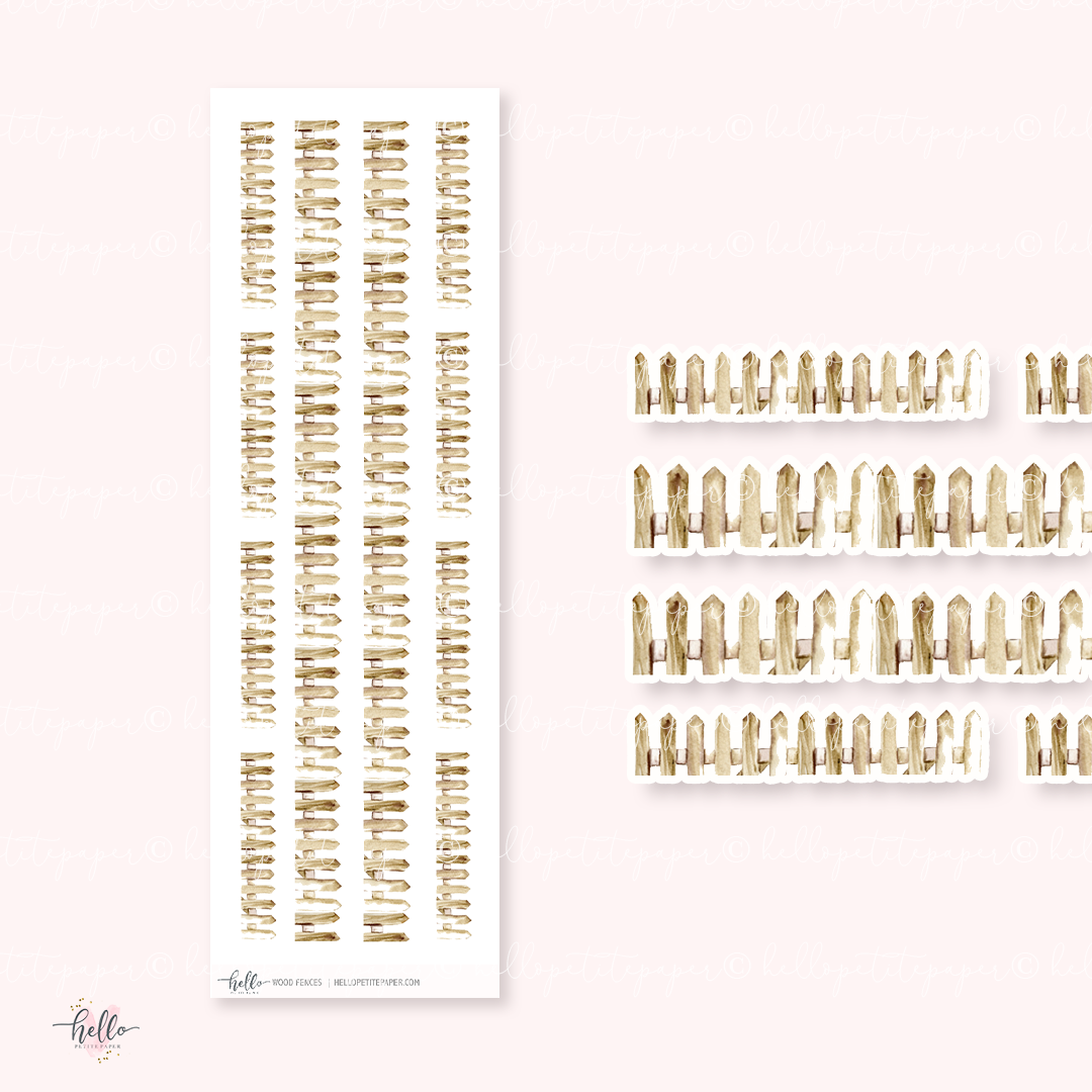 Deco trims | Wood fences - deco planner stickers