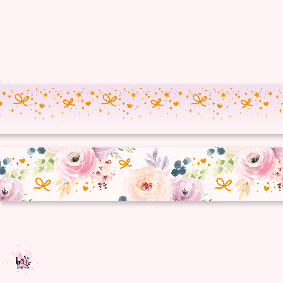 Grateful Heart Washi Tape SET | Exclusive Gold Foil Washi Tape (2 tapes, set)