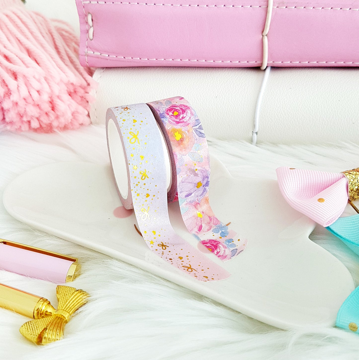 Waves - washi tape SET (gold foil)