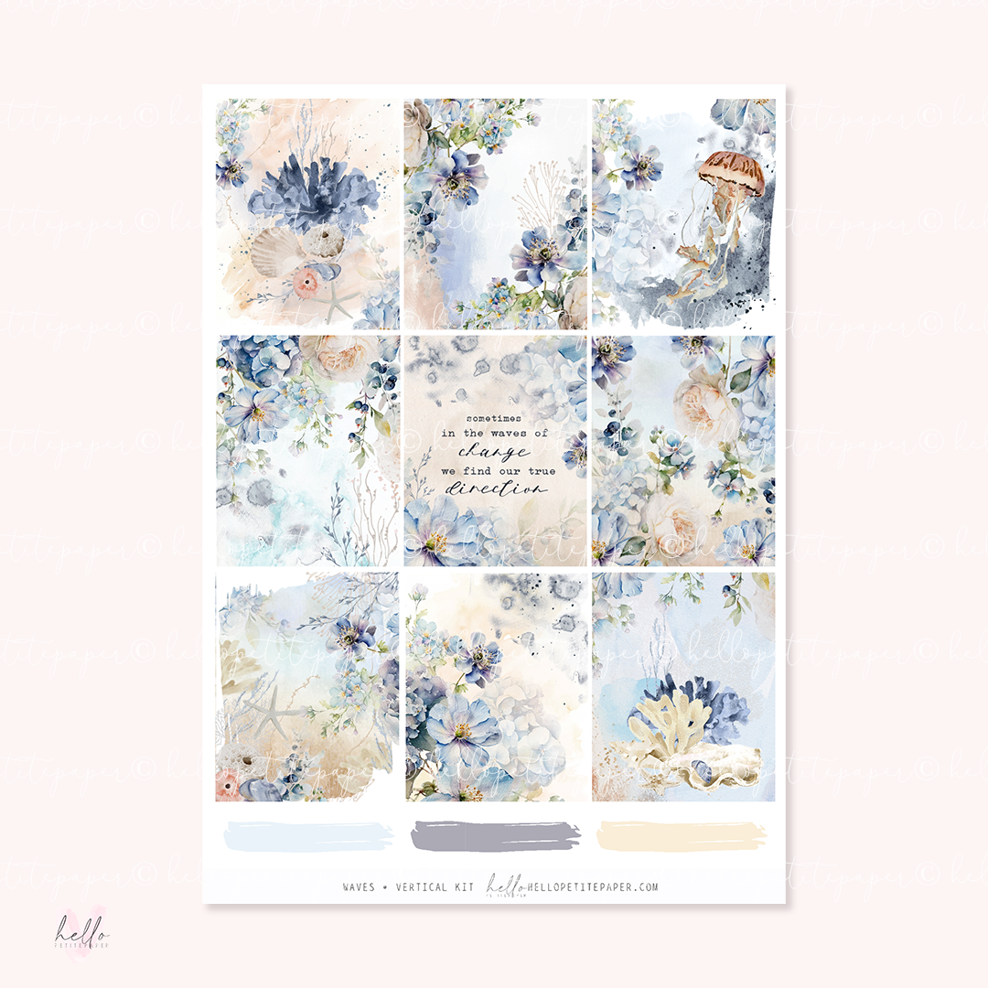 Waves - planner sticker kit