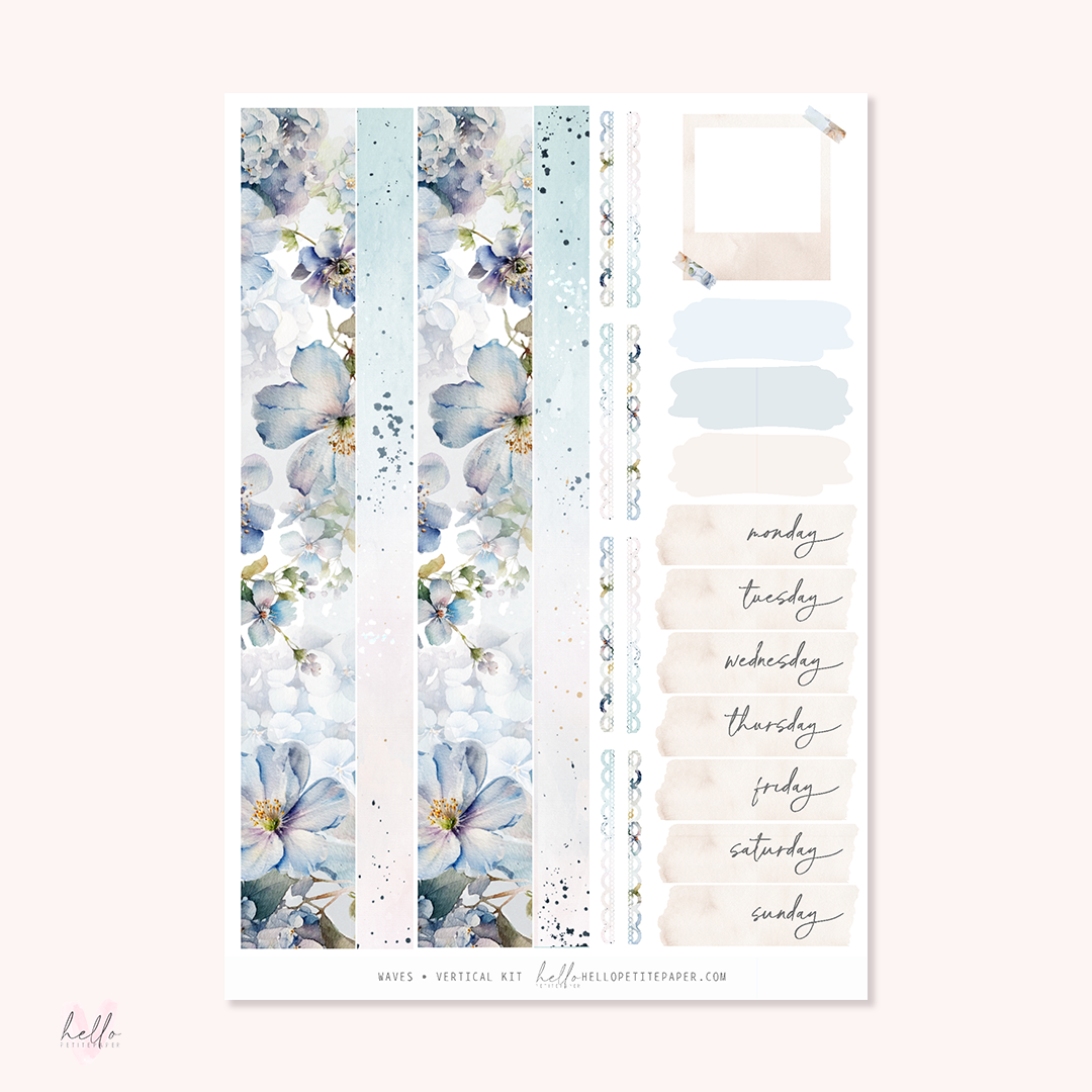 Waves - planner sticker kit