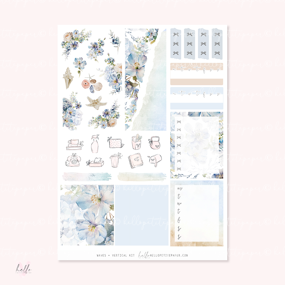 Waves - planner sticker kit