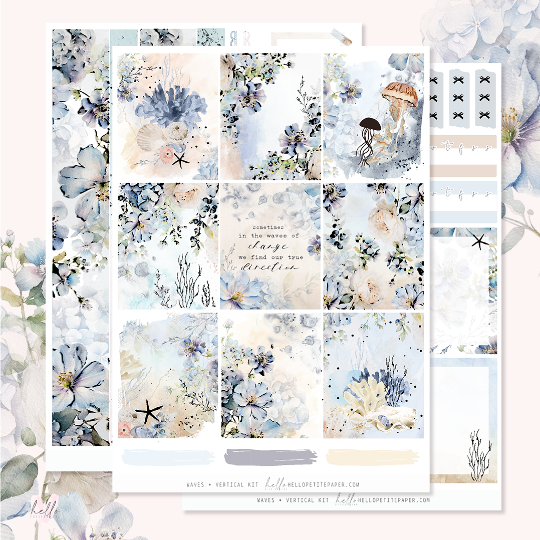 Waves - FOILED KIT - premium matte paper