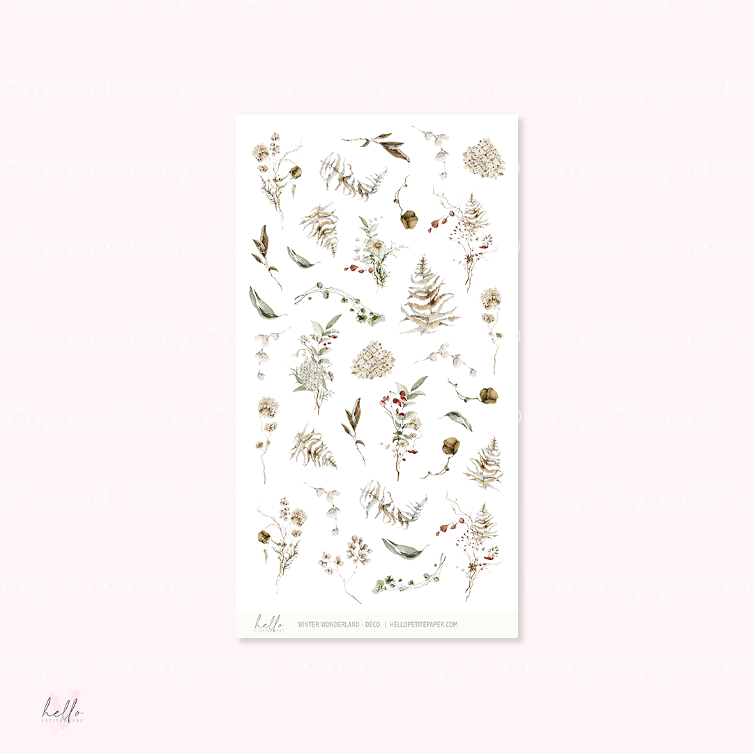 Winter Wonderland - Kit deco, planner stickers