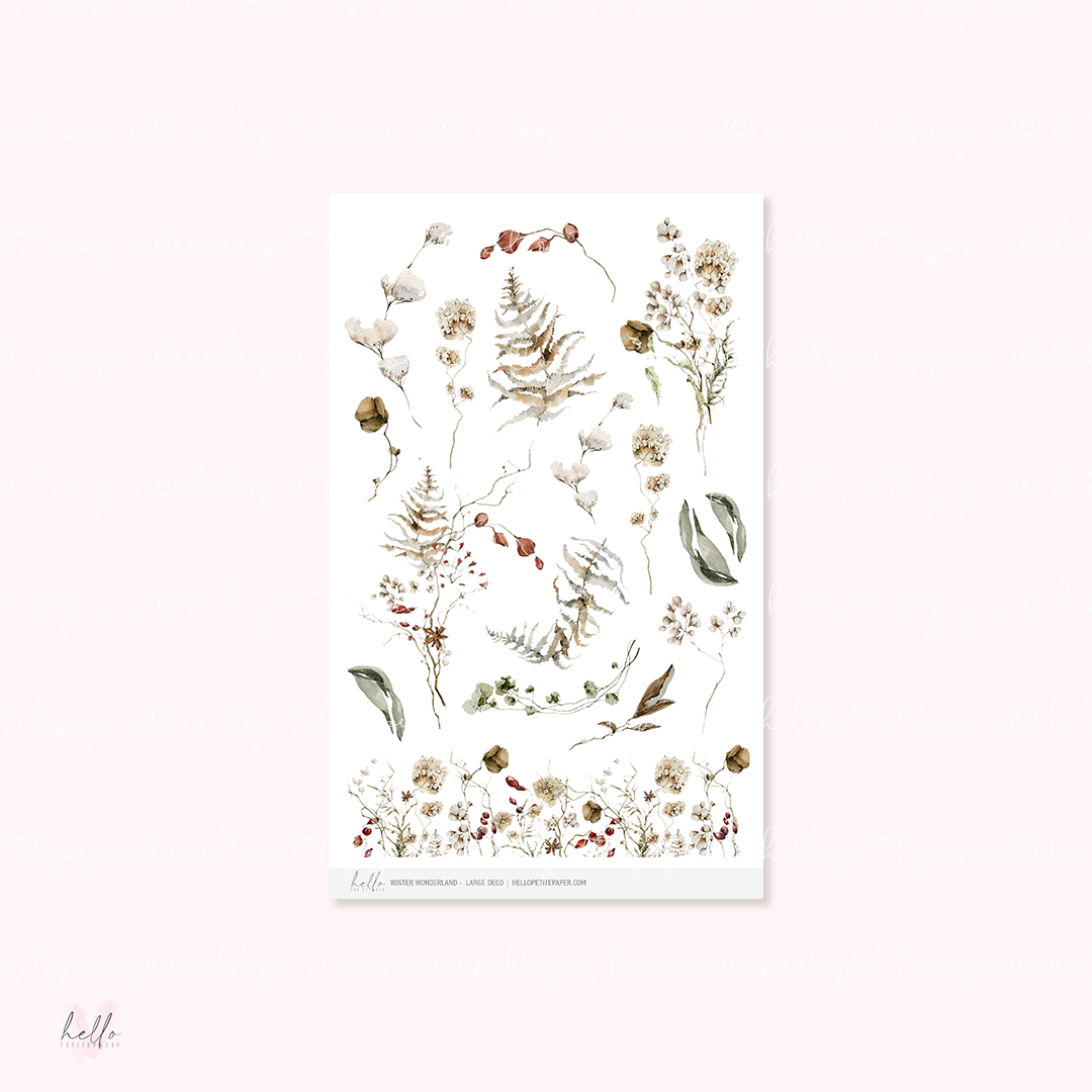 Winter Wonderland - Large Floral Deco