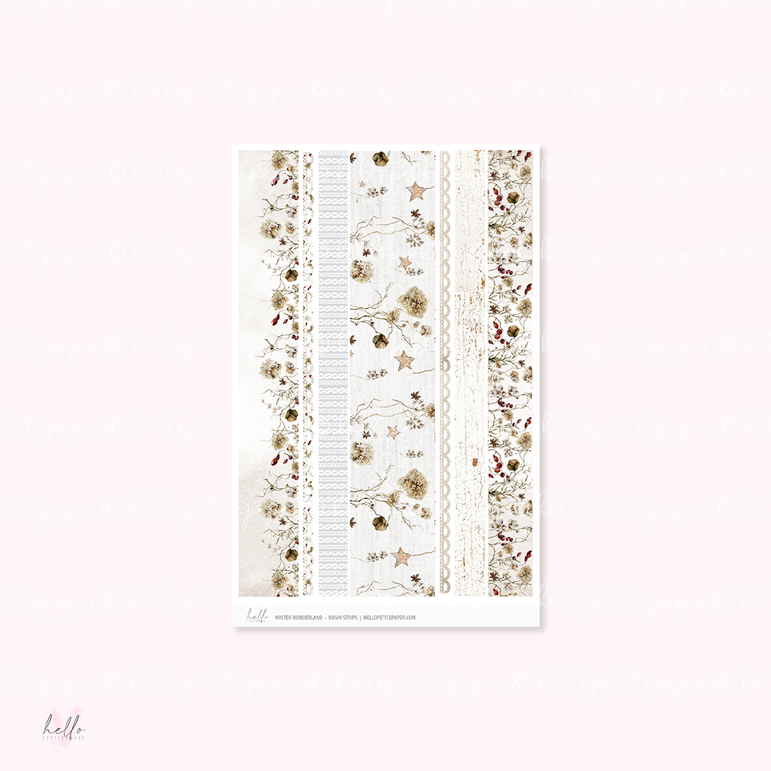 Winter Wonderland - Transparent Washi strips